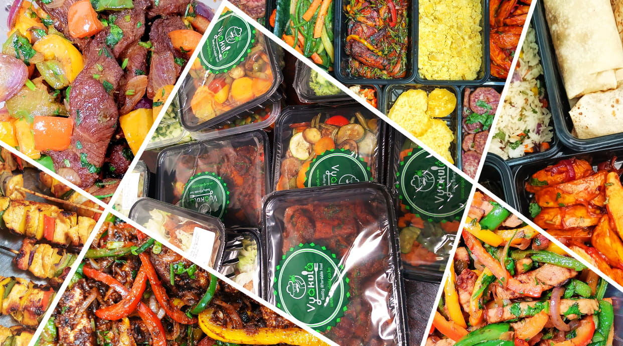 A Vyakula meal box collage